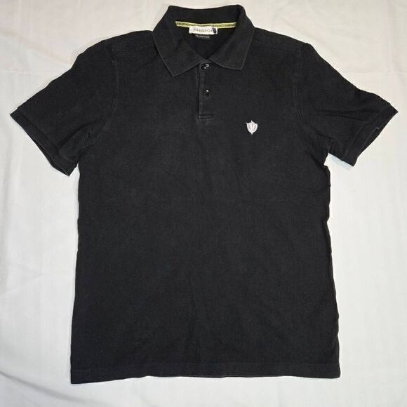 VERSACE COLLECTION V LOGO BLACK COTTON GOLF POLO SHIRT WOMENS SIZE LARGE - Picture 1 of 6